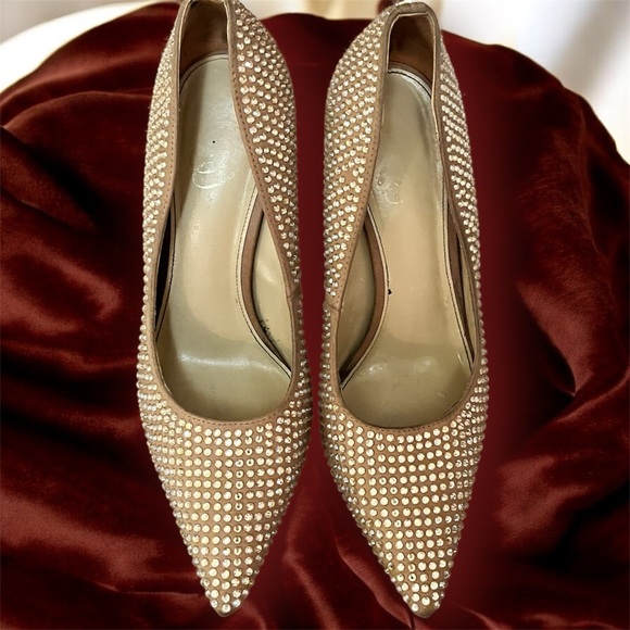 Sam Edelman Tan Rhinestone Heels - Picture 4 of 6